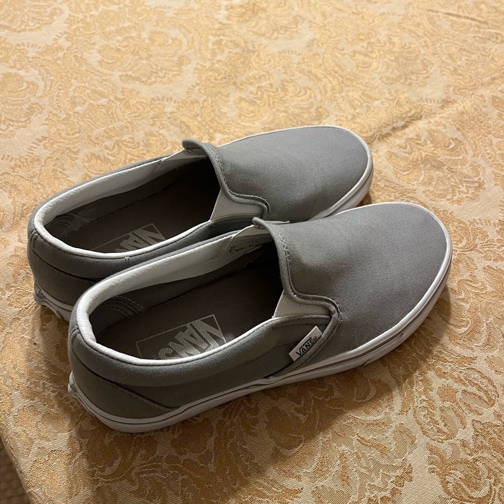 Gray vans slip on